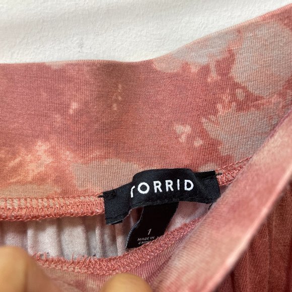 Torrid Super Soft Tie Dye Button Front Midi Skirt sz 1X - Picture 5 of 15